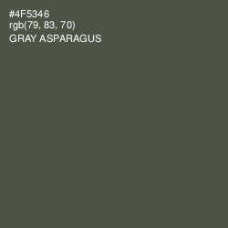 #4F5346 - Gray Asparagus Color Image